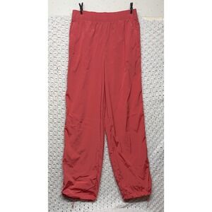Athleta Windbreaker Pants Womens M Tall Pink Outdoor Zip‎ Pockets Stretch
